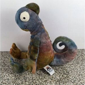NEW WITH TAGS Jellycat Colin Chameleon Tye Dye Plush 12" Iguana Stuffed Animal C